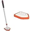 OXO Good Grips 12126100 INOXO.12126100ML, Aluminium Grey/Orange Tub & Tile Expandable Scrubber Refill White/Red - Image 2