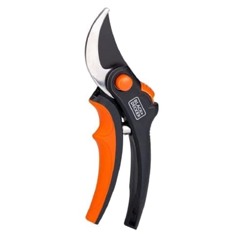 BLACK+DECKER Garden Shears - Wood Scissors - Garden Secator with Hardened Steel Blades - Branches with a Diameter of 13 mm - Size 20.3 cm - Steel - Black/Orange - Image 2
