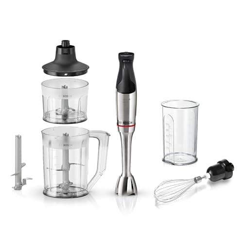 Bosch, Hand Blender, ErgoMaster 6 Series, 1000 Watt Air Cooled Motor, Variator, QuattroBlade Pro Mixing System, Accessories Included, MSM6M652 - Image 2