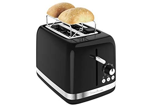 Moulinex Toaster with 2 wide slots, retro vintage design, 7 levels of gilding, Bakery warmer, raised lever, 3 functions with backlit buttons, Soleil LT301810 - Image 2