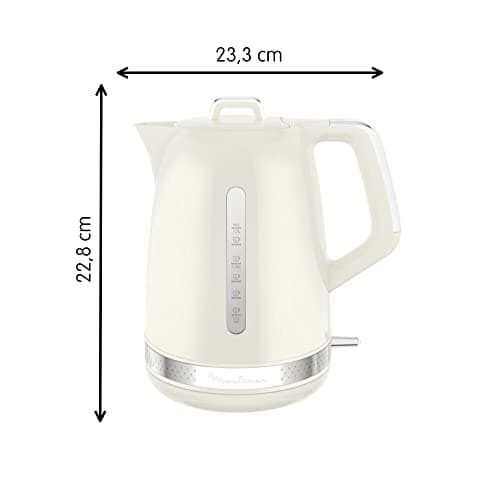 Moulinex Electric Kettle, 1.7 L, Vintage Ivory Design, 360° Swivel Base, 2400 W Fast Boil, Automatic Shut-off, Water Level Indicators, Anti-Limescale Filter, Sun BY320A10 - Image 4