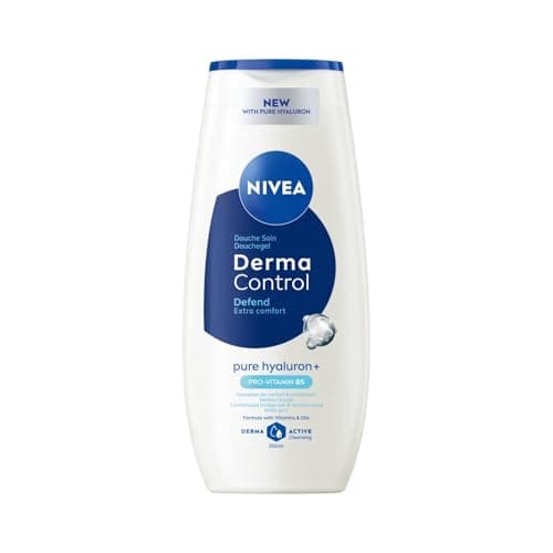 NIVEA - Gel Douche Corps Derma Control Defend - Sensation De Confort & Revitalisant - Enrichi En Acide Hyaluronique Pur & Pro-Vitamine B5 - Senteur Douce - pH Neutre - Tous Types De Peaux - 250 ml - Image 3