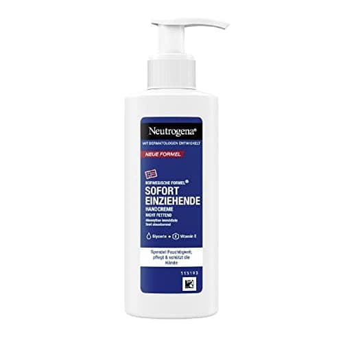 Neutrogena Crème pour les mains absorbante instantanée (150 ml), crème nourrissante pour les mains très sèches, hydrate intensément avec de la glycérine pour des mains douces, dans un distributeur - Image 2