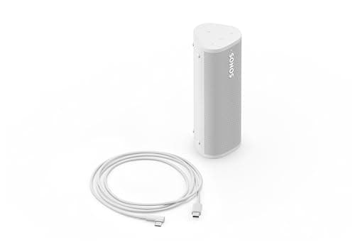 Sonos Roam 2 | Enceinte Nomade légère et étanche avec Bluetooth, Wi-FI, 10 Heures d'autonomie et contrôle Vocal pour la Maison et l'extérieur - Blanc - Image 6