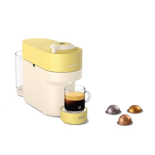 De'Longhi Nespresso Vertuo Pop Coffee Capsule Machine, Centrifusion Technology, 4 Cup Sizes, Set of 12 Capsules Included, Pastel Yellow (ENV90.LE) - Image 3