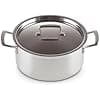 Le Creuset 96200724001000 Round Casserole Dish with Lid, 24 cm, 3-Ply Stainless Steel, Capacity 5.3 L, Silver - Image 3