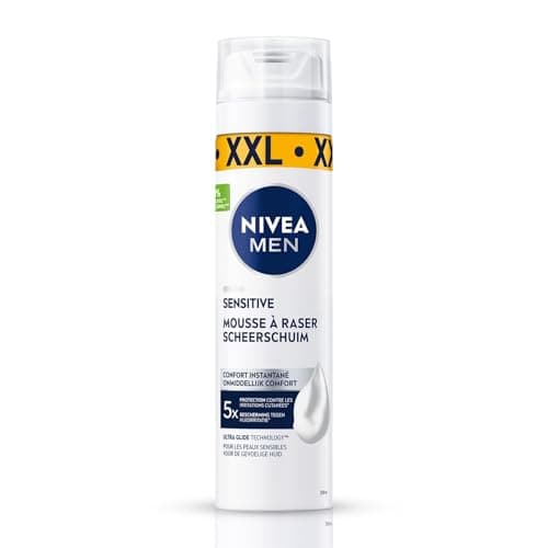 NIVEA MEN - Men's Shaving Foam - Protects Against 5 Signs of Irritation - Maxi Size - Alcohol-free Chamomile & Witch Hazel Formula - Sensitive Skin - Dermatologically Tested - 250 ml - Image 3