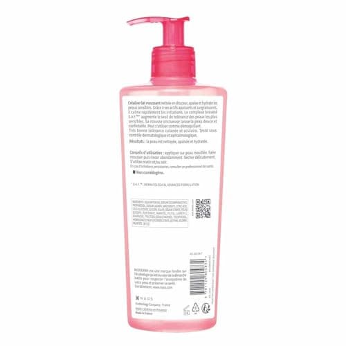 BIODERMA Créaline gel moussant - Nettoyant micellaire sans savon - Démaquille visage et yeux en douceur - Peaux sensibles - Flacon pompe 500 ml - Image 4