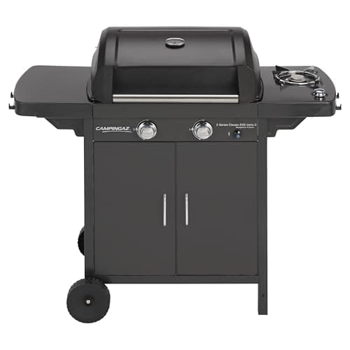 Campingaz 2 Series Classic EXS Vario Gas Barbecue with 2 Burners, 7.5 kW Power, Cast Iron Grill and Plate, 1 Side Table, 10 Litre, Black/Grey - Image 2