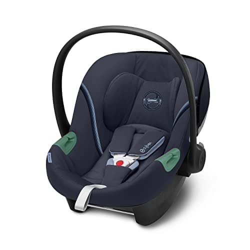 CYBEX Gold Aton S2 i-Size Case from Birth to Approximately 24 Months, Max. 13 kg, Newborn Reducer Cushion Included, SensorSafe Compatible, Ocean Blue - Image 2