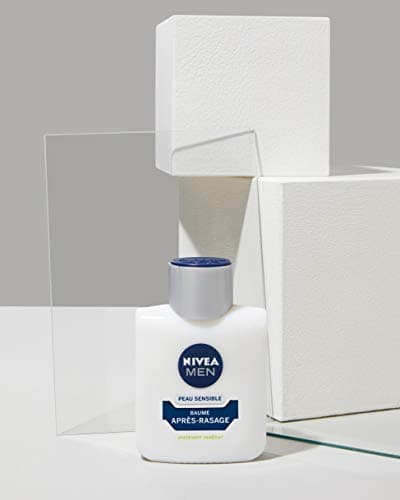 NIVEA MEN Sensitive Skin Aftershave Balm (1 x 100 ml), After Shave Care Enriched with Chamomile & Hazel, Face Care for Men 0% Alcohol for Sensitive Skin (Pack of 2) - Image 6
