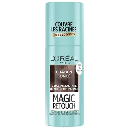 L’ORÉAL PARIS - Spray Instantané Correcteur de Racines & Cheveux Blancs - Hommes & Femmes - Magic Retouch - Châtain Foncé - 75ml - Image 2