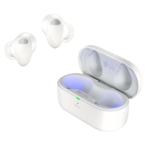 LG Electronics LG Tone Free T90S In-Ear Bluetooth Earphones with Dolby Atmos, MEDIRIAN Technology, ANC (Active Noise Reduction), UVnano+, White., TONE-T90S.AEUSLWH - Image 3