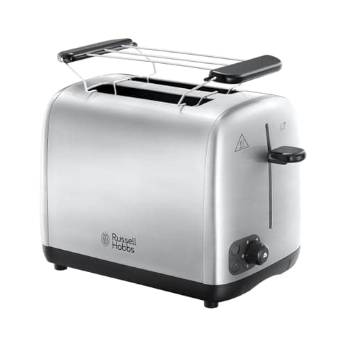 Russell Hobbs Toaster for 2 Slices Adventure Stainless Steel (2 Extra Large Slots, 6 Levels of Fast Burning, Raising & Control, Thaws, Bakery Warmer, 850W) Toaster 24080-56 - Image 2