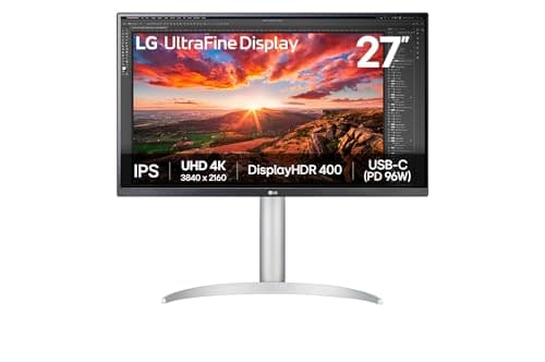 LG Ultrafine 27UP850K-W 27" 4K PC Monitor - IPS Panel UHD (3840 x 2160), 5ms GtG 60Hz, DisplayHDR 400, DCI-P3 95% (CIE1976), Reading Mode, Tilt, Height Adjustable - Image 2