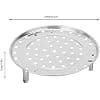 Cooking Tray, 9.5 Inch Stainless Steel Round Holder Shelf Pressure Cooker Canner Rack Removable Legs Chinese Steaming Rack for Instant Pot (stainless steel 2) - Image 3