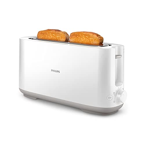 Philips Toaster - Large Slot, 8 Settings, Pastry Warmer, Defrosting, Cold Walls, Elevation, Automatic Shutdown, White (HD2590/00) - Image 4