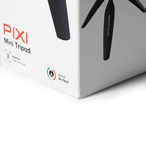 Manfrotto PIXI MTPIXIMII-B Table Tripod for Digital Camera, Made in Italy, Black - Image 4