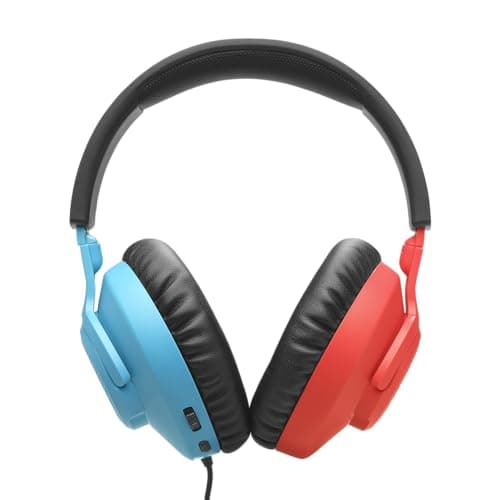 JBL Quantum 100N, Wired Over-Ear Gaming Headset, Detachable Mic, QuantumSURROUND Signature, Comfortable, Cross-Platform Compatibility and Windows Sonic Spatial Sound, Red and Blue - Image 8