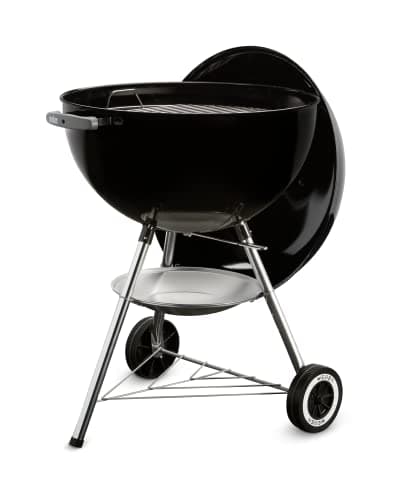 Weber Classic Kettle Charcoal Barbecue / Enamelled Steel Bowl and Lid, 57 cm Cooking Surface, One-Touch Cleaning System, Lid Thermometer, Tripod and Wheels, Black - Image 4