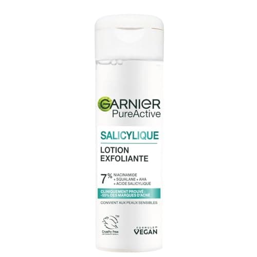 GARNIER Pure Active - Exfoliating Face Care - Reduces Acne Marks & Pores - Niacinamide, AHA & Salicylic Acid - Lightweight Liquid Formula - Vegan & Cruelty Free - Unisex - 120 ml - Image 2