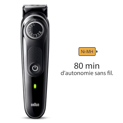 Braun Series 3 Tondeuse Électrique À Barbe Pour Hommes, Avec 4 Outils De Coiffage, Lame Ultra Aiguisée 40 Réglages De Longueur, Rechargeable 80 Min Sans Fil, BT3440 - Image 6
