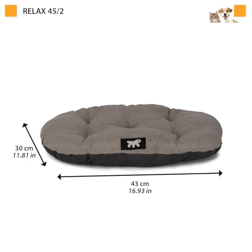 Ferplast Panier Chien Relax, Coussin pour Chiens de petite Taille, Panier Chats, Tapis pour chenils et voitures, Lavable, en coton avec rembourrage doux, 43 x 30 cm. Bleu ciel - Image 5