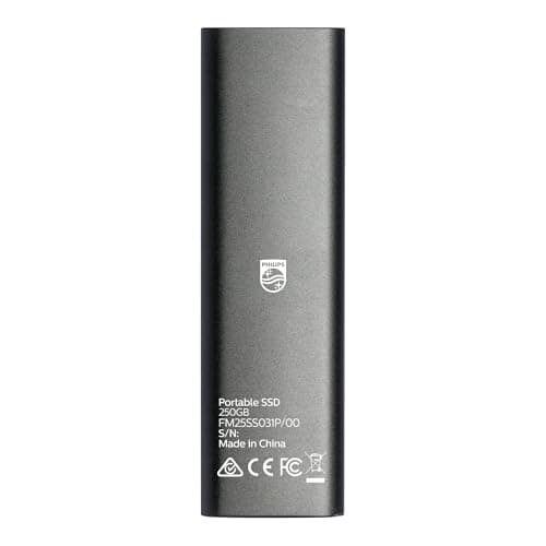 Philips Portable External SSD 250GB - Ultra Slim, SATA Ultra Speed USB-C - USB, Read Speed up to 540MB/s, Write Speed up to 540MB/s, Aluminum - Image 6