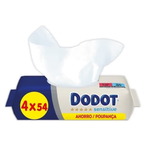 Dodot Sensitive Baby Wipes - Pack of 4 x 54 Wipes - Total 216 Wipes - Image 3