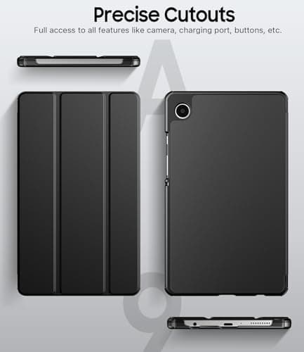 TiMOVO Case Compatible with Samsung Galaxy Tab A11/A9 8.7 Inch (2025/2023), Slim Lightweight Protective Case with Hard PC Back, Black - Image 7