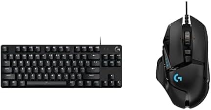 Logitech G 413 TKL SE Mechanical Gaming Keyboard – Backlit with Touch Mechanical Switches, Anti-Ghosting+ Logitech G502 Hero Wired Gaming Mouse High Performance - Image 1