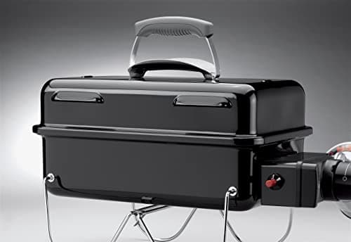 Weber Go‑Anywhere Portable Gas Barbecue/Barbecue with Folding Legs, Piezo Ignition, Durable Coating, Lightweight and Compact Outdoor Camping Barbecue, Cooking Surface 42 x 26 cm, Black - Image 3