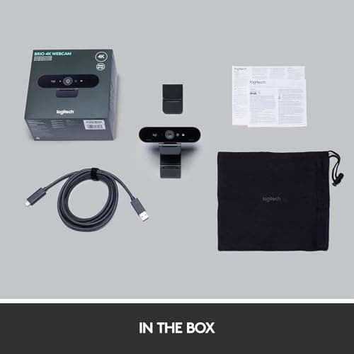 Logitech Brio Stream Webcam - Ultra 4K HD Video Calling, Automatic Light Correction, Streaming, Black - Image 8