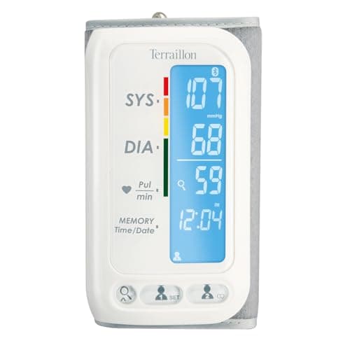 TERRAILLON – TENSIO SMART, Blood Pressure Monitor Connected Arm, Bluetooth, Blood Pressure, Heart Rate, Color Indicators, 2 Profiles, 60 Memories, Armband Dim. 22-32 cm, White - Image 2