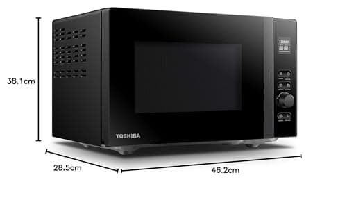 Toshiba Microwave 20L MV-AM20T(BK), 800W, 12 Automatic Menu, 5 Power Levels, LED Bulb, Removable Turntable, Easy Defrost, Black - Image 7