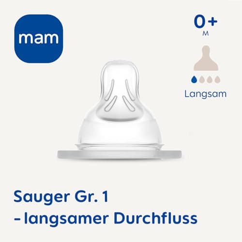 MAM Sparset III Anti-Colic Starter Kit with Bottle and Bottle 260ml + 2 x 0 Teats Ideal for Breast Milk and Pre-Food - Image 8