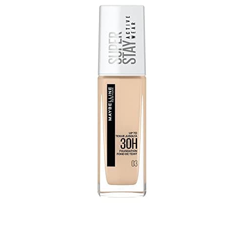 Maybelline New York Long-Lasting Liquid Foundation No Transfer High Coverage Superstay Active Wear 30h Light Ivory (03) Capacity: 30 ml - Image 2