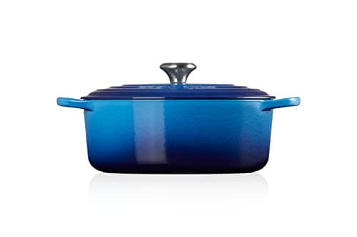 Le Creuset, Azure 21178312202430 Signature Enamelled Cast Iron Casserole Dish with Lid, Ø 31 cm, Oval, Compatible with All Heat Sources (Induction Included), Capacity: 6.3 L, 5.7 kg, Azure - Image 4