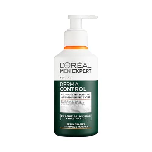 L'Oréal Men Expert - Gel Moussant Purifiant Anti-Imperfections - Nettoyant - Désobstrue les Pores et Réduit les Imperfections - Enrichie en Acide Salicylique - Derma Control - 260 ml - Image 3