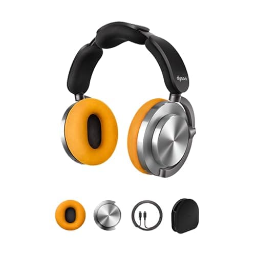 Dyson OnTrac™ Wireless Headphones with Active Noise Cancelling - 55 hrs of Battery Life - Bluetooth 5.0- Fast Charge from 10 Minutes 6Hz to 21kHz Protective Case - Customisable (Aluminium/Yellow) - Image 2