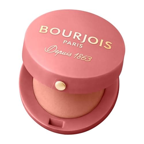 BOURJOIS - Boîte Ronde Blush 74 Rose Ambre - Piceau & Miroir Intégré - Technologie Fard Cuit - Texture Fine & Légère - Facile À Estomper - Parfum Gourmand - Image 4