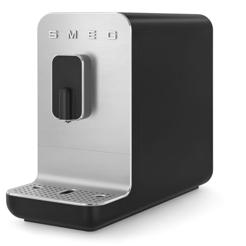 Smeg, BCC11BLMEU Automatic Espresso Coffee Machine, Built-in Grain Grinder, Thermoblock System, 1.4L Water Tank, Removable Catcher, Compact Size, 1350W, Black - Image 7