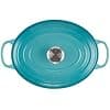 Le Creuset Signature Enamelled Cast Iron Casserole Dish with Lid, 29 cm, Oval, 4.7 L, 4.7 kg, Caribbean Blue, 21178294082430 - Image 3