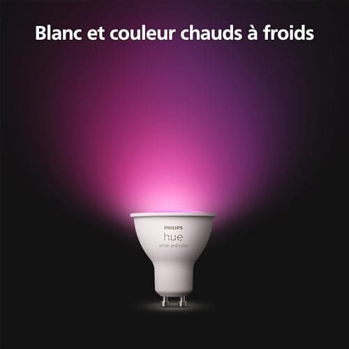 Philips Hue White and Color Ambiance Smart LED Bulb, Pack of 5, GU10 Base, 400 Lumens, Bluetooth Compatible, Works with Alexa, Google Assistant and Apple HomeKit - Image 5