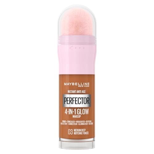 Maybelline New York 4-in-1 Illuminating Complexion Perfector - Base/Concealer/BB Cream/Highlighter - Instant Glow Perfector 4-in-1 Foundation - Shade : Medium Deep (03) - 20ml - Image 2