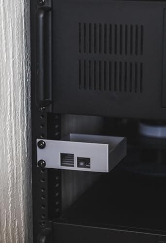 1U (1HE) or 2U (2HE) rack mount for 19" and 10" racks compatible with Philips Hue Bridge (Black, 1U (1HE)) - Image 3