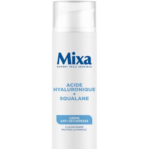 Mixa - Crème Anti-Sécheresse - à l'Acide Hyaluronique et au Squalane - Hydrate pendant 48H - Apaise les Tiraillements - Hypoallergénique - 50 ml - Image 2