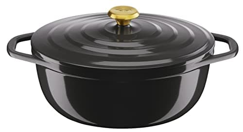 Tefal Cast Iron Casserole Oval 30 x 23 cm (5.7 L), Induction, Ceramic Coated, Condensing Lid, Heat Retention, Slow Cooking, Light, Air, Grey E2558904 - Image 3