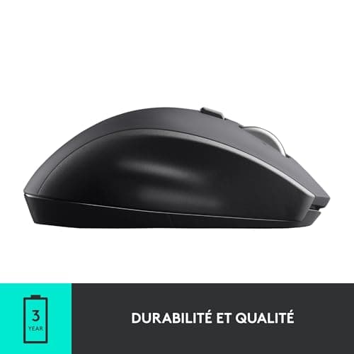 Logitech M705 Marathon Wireless Mouse, 2.4GHz Unifying USB Receiver, 1000 DPI, 5 Programmable Buttons, 3 Year Battery, Compatible with PC, Mac, Laptop, Chromebook – Grey - Image 7