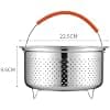 Panier vapeur en acier inoxydable 2-4 L, accessoires for autocuiseur Instant Pot, avec poignée recouverte de silicone for l'évacuation la(4L) - Image 3